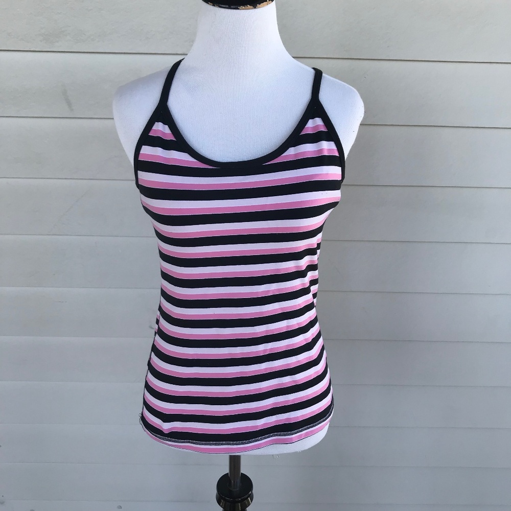 Lululemon Stripe Power Y Racer Back Tank Top